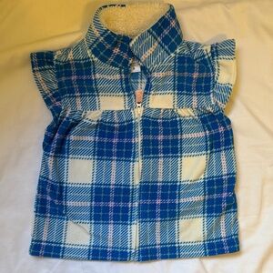 Carter's Blue and Cream Checkered Vest